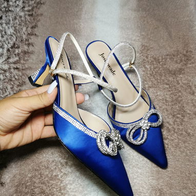 ​💙 Zapatos de Fiesta Azul Rey Joseywade con Pedrería – $25 USD - 3/5