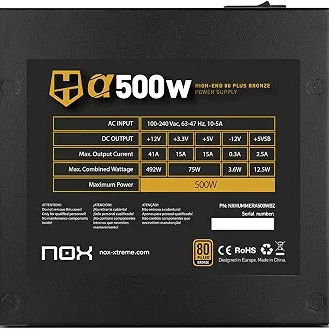 FUENTE DE ALIMENTACIÓN HUMMER 500W – 80+ BRONZE ⚡ 🏠 65 USD - 3/6