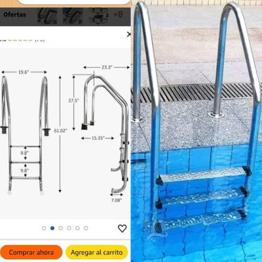 Escalera de piscina de acero inoxidable - Img 120538373