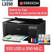 o 400 MLC ⭐⭐⭐ Impresora Multifuncional EPSON L3250..Con WIFI..Nueva en Caja...con sus pomos de tintas - Img 45306319
