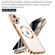 Cover y mica antiespia de iPhone 16 plus - Img 57014067