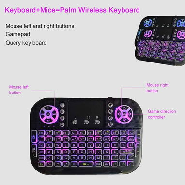 ⌨️​ MINI TECLADO INABLAMBRICO BLUETOOTH - WIFI - ⌨️​ RETROILUMINADO ⌨️​ + DONGLE ⌨️​ 5887.23.60 - Img 77396689