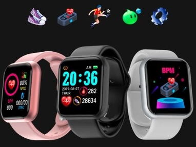 Reloj inteligente D20  para hombre y mujer,  control del ritmo cardíaco, deportivo, Bluetooth, para IOS y Android - Img 40473914