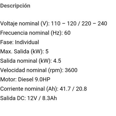 Planta eléctrica diesel de 5kva e insonora - Img 119401153
