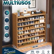 Zapatera de 8 niveles de madera, super resistente y con amplía capacidad - Img 57649845