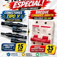 Conectores tipo Y . BREAKER corriente directa DC. Cables fotovoltaicos originales. - Img 56186865