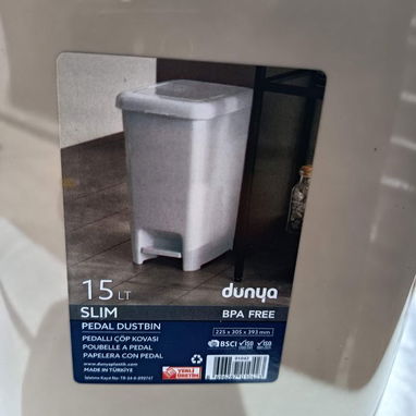 Cesto de basura con Pedal SLIM 15 lt (cv) - 5/5