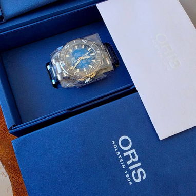 🔵  ¡ estreno !  🔵 🕰oris aquis date movimiento calibre 400 automático suizo de manufactura propia - Img 121061610