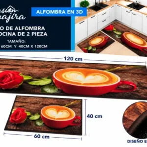 😱☕ Juego de Alfombras para Cocina 3D – 2 piezas - 9/9