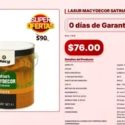 LASUR MACYDECOR SATINADO INCOLORO 4 L . - Img 56933240