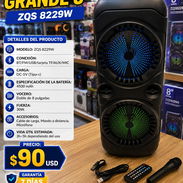 BOCINA GRANDE 8" ZQS 8229W, ENTREGA DE FACTURA A SU NOMBRE PARA SU GARANTÍA. VARIEDAD DE BOCINAS RECARGABLES - Img 57163151