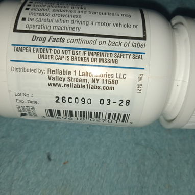 Meclizine frasco de 100 tab de 12.5 MG - 3/3