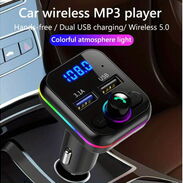 ⭕️ Transmisor FM/ Reproductora MP3 Bluetooth USB Carga Rápida Carro ✅ Reproductor Música Gama Alta Reproductor MP3 NUEVO - Img 44326990