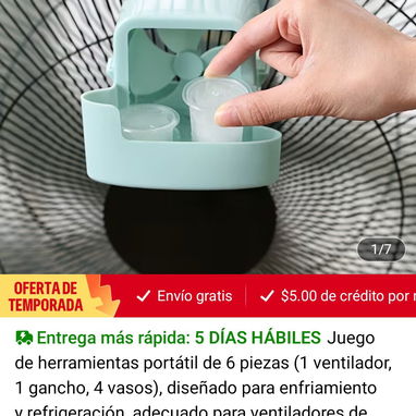 Ventilador para refrescar más el aire caliente que sale del ventilador - 5/5