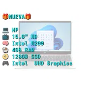 LAPTOP 🎁NUEVA🎁📦CAJA, HP (15-fd0083wm), 15.6" HD Antireflejo, Intel N200, 4GB RAM, 128GB SSD - Img 55619259
