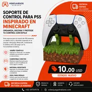 Soporte de Control para PS5 inspirado en Minecraft | Accesorio Gamer en La Habana - Img 55173000