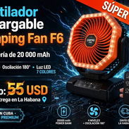 🥇Calidad al MEJOR PRECIO ✨ Ventiladores Recargables F6 BATERÍA DE LITIO 20000mAh con DOBLE ASPAS - Img 56932136