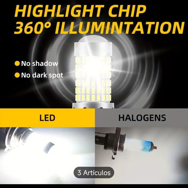 Faro LED H4 Ultra Brillante 12V para Motocicleta, Bombilla de Alta Luminosidad - Img 114202143