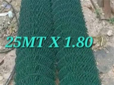 Rollos de cerca engomados verdes originales 25mx1.80 de alto - Img main-image-45550806
