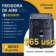 ‼️Freidora de aire 5.5L marca EKO. ‼️Propiedad, 6 MESES DE GARANTÍA. - Img 49994681