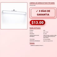 LÁMPARA LED AURORA DE TECHO TIPO BARRA . - Img 57881991