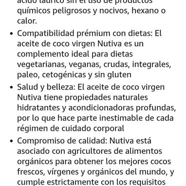 Aceite coco virgen comestible prensado en frío. 15oz( 444ml) - 2/2