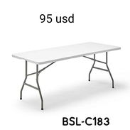 Mesa plástica con patas plegables de 1.83cm x 0.76cm x 76cm - Img 55497026