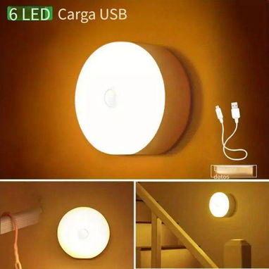 Lámpara decorativa de 6 LED con detección de movimiento humano | videojuegoshabana.com - Img 122729122