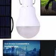 Bombillo LED recargable con placa solar y gancho - Img 58398256
