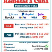 ¡¡¡ Remesas a Cuba desde USA y Europa via Paypal, Zelle, Bizum, o pago con tarjeta, entregas en MLC y Cup !!! - Img 43659098