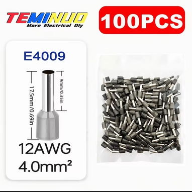 100 conectores tubulares ferrule (cables 8, 10, 12) - 3/3
