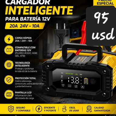Cargador de batería inteligente 12V ⚡ 6A | 10A | 20A | 30A | 40A - 3/7