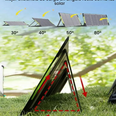 Panel solar portátil MarcaGreenmagic precio: 300USD  MaterialSilicio monocristalino Dimensiones del producto30"l. x 3"an - 6/6