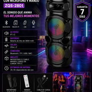 BOCINA GRANDE CON MICROFONO Y MANDO ZQS-2801 Nuevos - Img 56962291