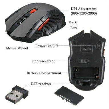 Mouse inalambrico nuevo en su caja 6 botones usa 2 pilas AAA - Img 97846936