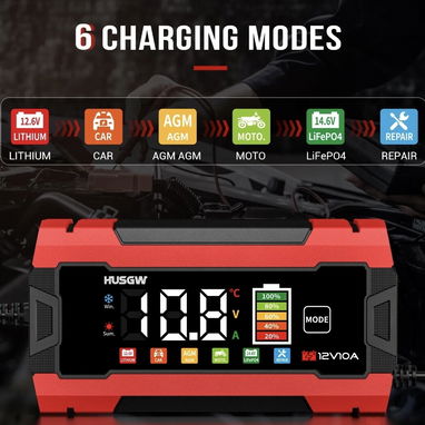 CARGADORES DE BATERIAS DE 10 AMPERES 12 VOLT SIRVEN PARA LAS LIFEPO4 EN 40 USD - 4/9