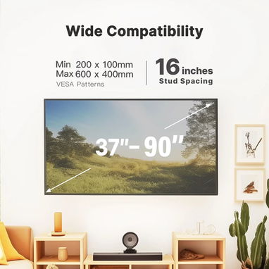 SOPORTE MOUNTFV FULL MOTION TV 37-90" 132LB VESA 600X400 ARTICULADO ENVÍO DISPONIBLE + GARANTÍA - 2/7