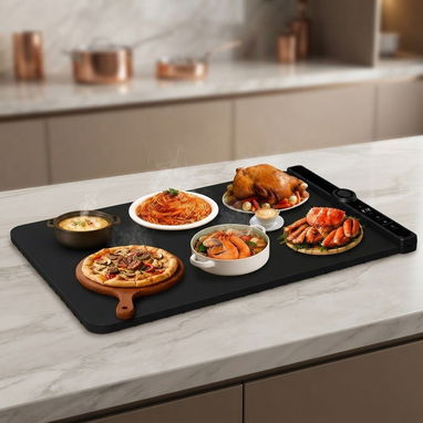 Almohadilla de silicona calentadora para la comida Bandeja calentadora eléctrica de 3 niveles con temporizador de 6 hora - 2/2