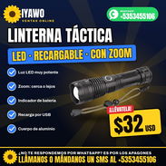 🔦 Linterna Táctica LED Recargable con Zoom e Indicador de Batería | $32 USD - Img 58410881