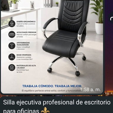 Silla de oficina (fijas, giratorias, ejecutivas) y mesas de oficina (buró de escritorio) - 4/10