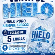 Hielo en cuadritos, en el casino deportivo , listo para preparar tragos ,enfriar cerveza ,etc . Bolsas de 5 Libras - Img 58187489