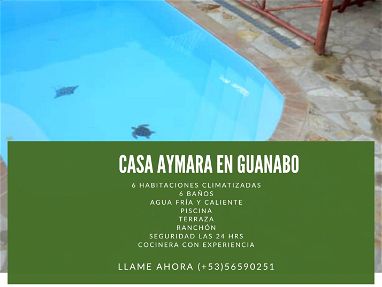 ⭐Casa en Guanabo con piscina,6 habitaciones,6 baños,terraza, ranchón, seguridad 24 hrs,cocinera - Img 51210089