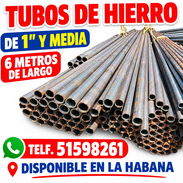 Tubos de hierrro de una pulgada y media de 6metros - Img 57894802
