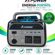 Estación de energía Apower potencia regular 500W - pico de potencia 1000W - capacidad de almacenamiento 345Wh - Img 57482138