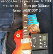 Vendo guitarra electrica + pedal + cuerdas - Img 45842399