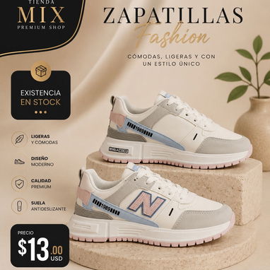 ¡ZAPATILLAS NEW FASHION (ESTILO NEW BALANCE) PARA MUJER! - 2/4