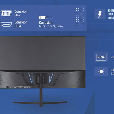 Monitor iggual 21.5" IPS FHD 1ms 120Hz VGA, HDMI, DP - PRECIO 100 USD - Img 125890154