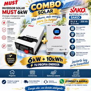Combo  Inversor must de 6kw  Batería Sako de 10kw - Img 57922135