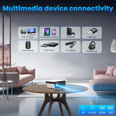 (X) Proyector para exteriores, mini proyector para cine en casa, compatible con 1080P $67.16 - Img 126574564