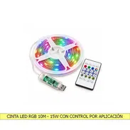 CINTA LED RGB 10M - 15W CON CONTROL POR APLICACIÓN - Img 55758249